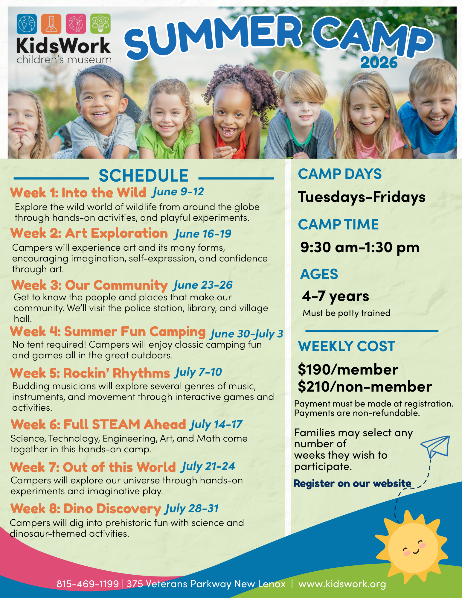 summer camp flyer 2026